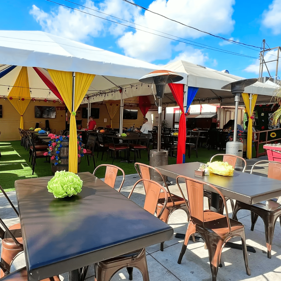 Soak Up the Sun on Our Vibrant Magnolia Park Patio